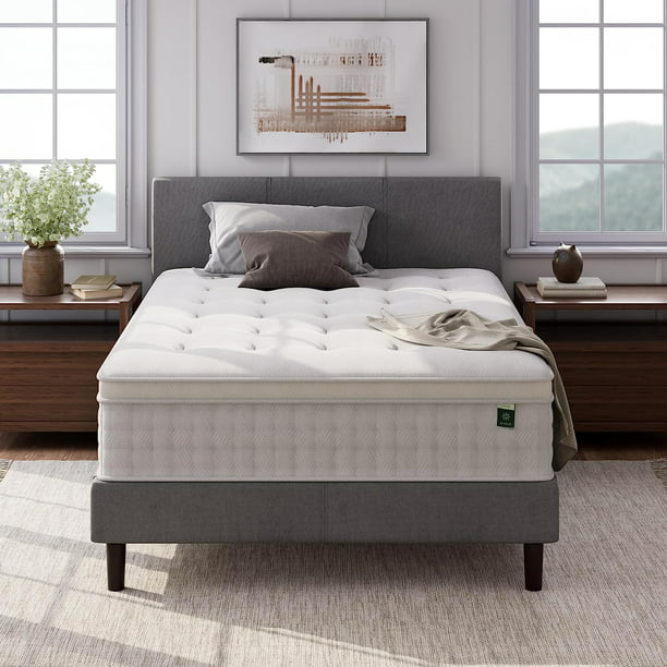 SUGIFT 13 Inch Euro Top Pocket Spring Hybrid Mattress
