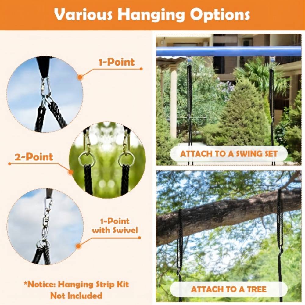 40 in. Web Swing with Adjustable Ropes in Orange