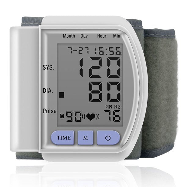 SUGIFT Wrist Blood Pressure Monitor, 99 Readings Memory 2 User & Large Display