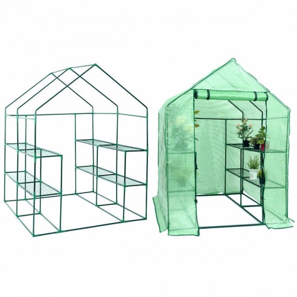 Outdoor Greenhouse 8 shelves Mini Walk In Gardening Plant Green House