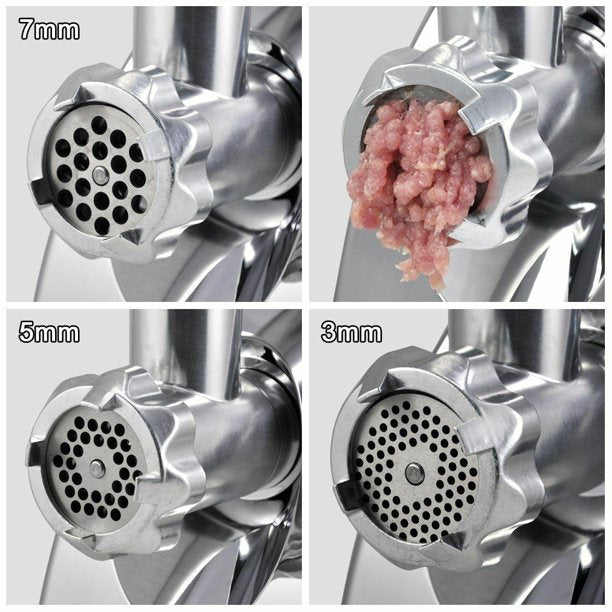 SUGIFT 1200W Electric Meat Grinder Meat Mincer Food Grinder with Sausage Kit and 3 Grinder Plates, White