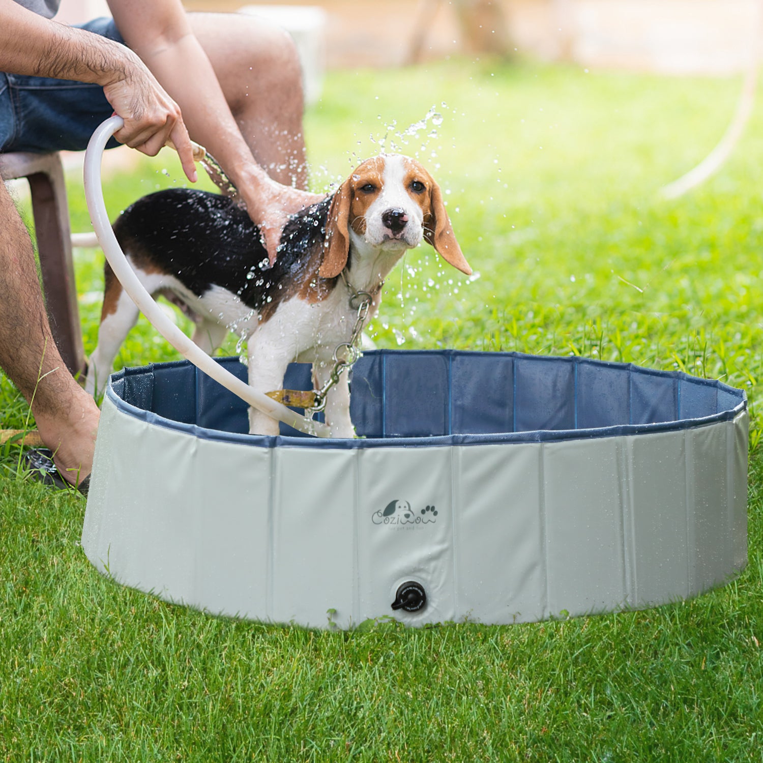 SUGIFT Portable Pet Swimming Pool Outdoor Kiddie Pools&nbsp;Collapsible Middle Dog Pet Bathing Tub Pool For Toddlers, Dogs, Cats, Pets