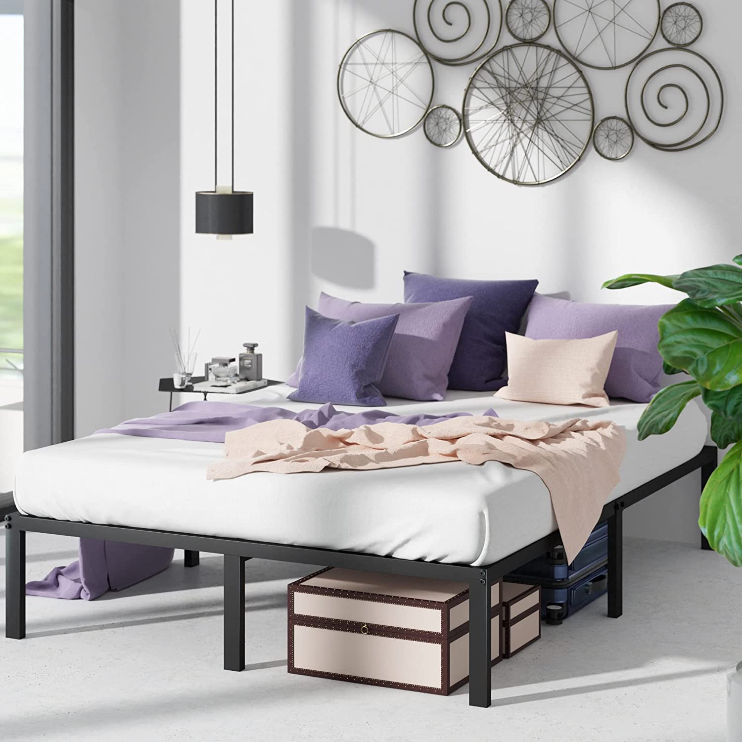 SUGIFT 14 Inch Metal Platform Bed Frame, Twin