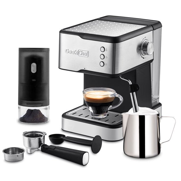 SUGIFT 20 Bar Espresso Maker,950W Detachable frothing nozzle,1.5L detachable transparent water tank Coffee Maker, Cappuccino, Latte, Machiato