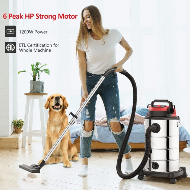 SUGIFT 9 Gallon 6 Peak HP Shop Vacuum Cleaner with Dry and Wet and Blowing Function