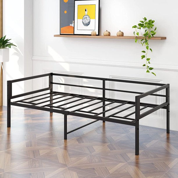 SUGIFT Metal Daybed Frame Heavy Duty Metal Slats Sofa Bed Platform Mattress
