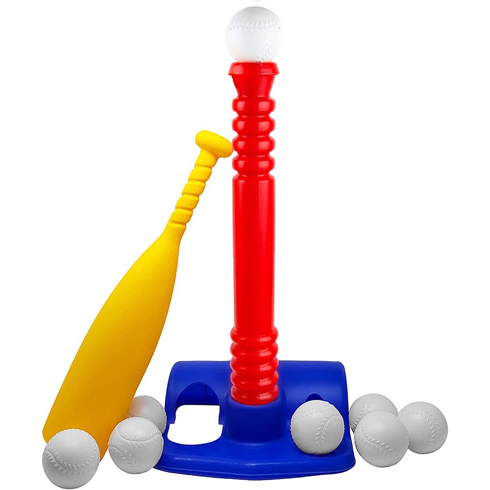 SUGIFT Children Baseball Toy, TotSports T Ball Set with 8 Toy Balls