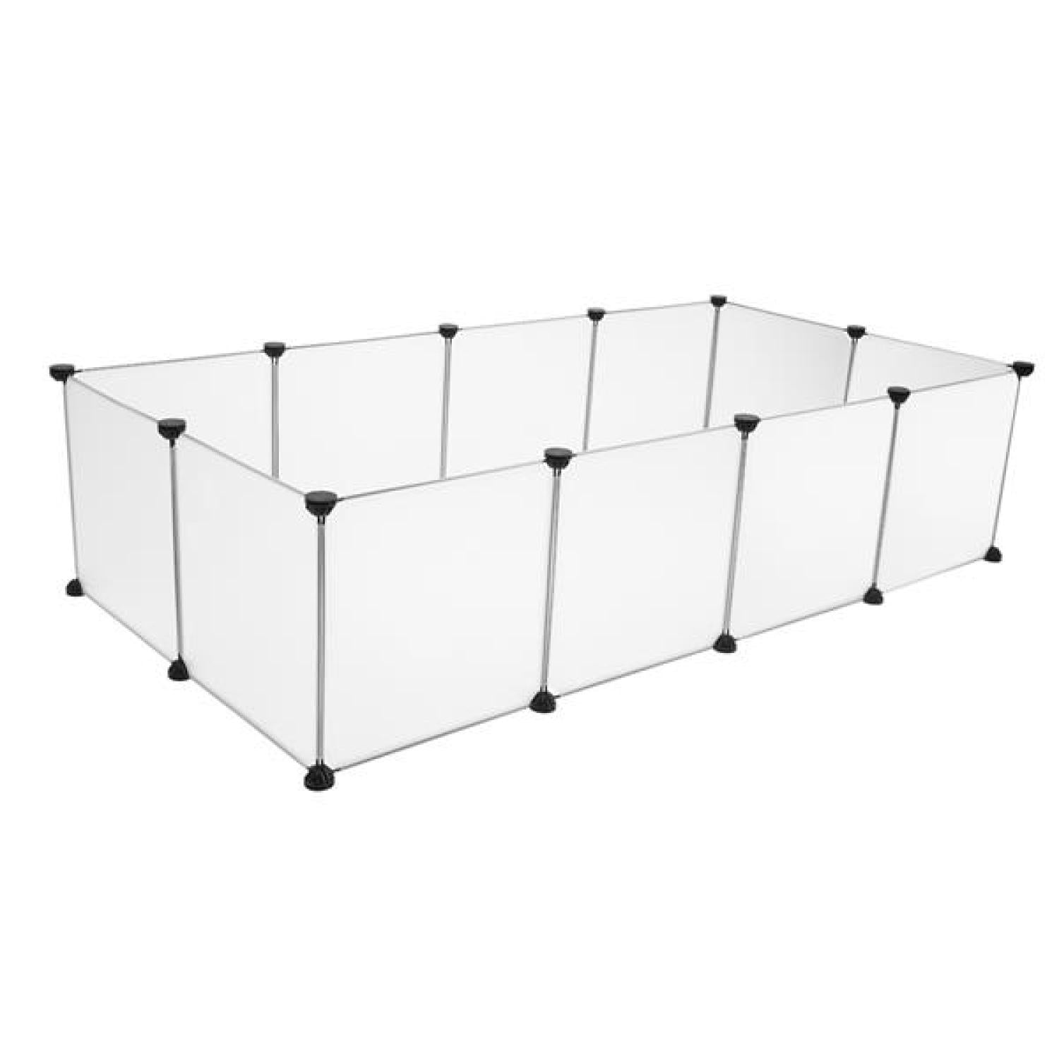 SUGIFT Pet Playpen 20 PCS, Fence Cage with Bottom for Small Animals Guinea Pigs, Hamsters, Bunnies, Rabbits