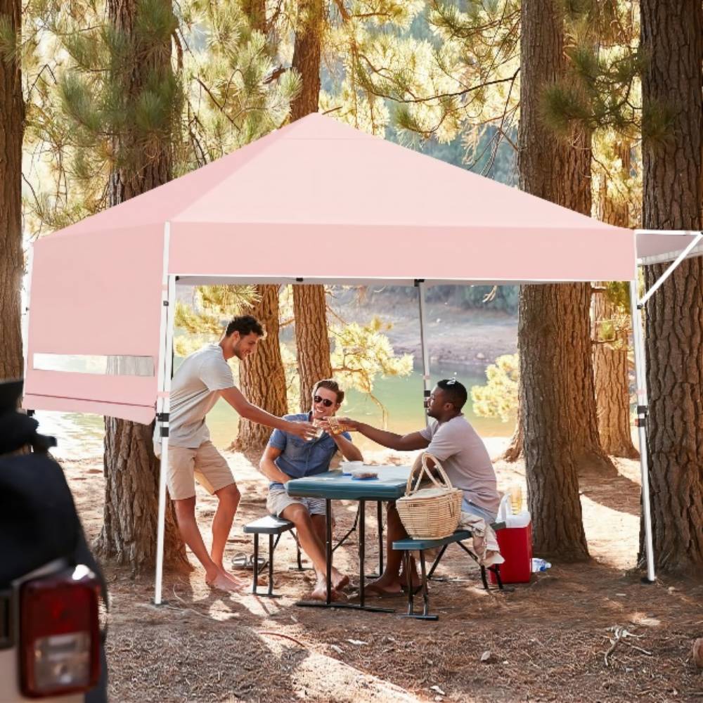 17 ft. x 10 ft. Foldable Pop Up Gazebo Canopy with Adjustable Instant Sun Shelter