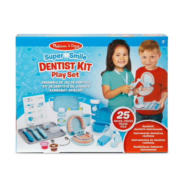 SUGIFT Super Smile Dentist Kit With Pretend Play Set of Teeth And Dental Accessories (25 Toy Pieces)