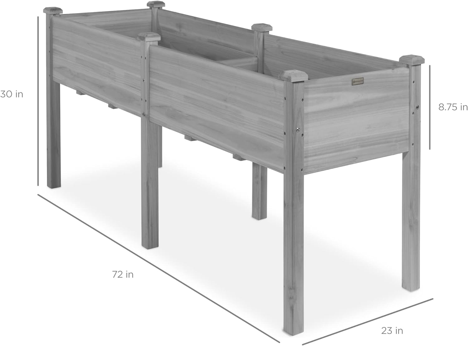 Raised Garden Bed 300lb Capacity, Gray