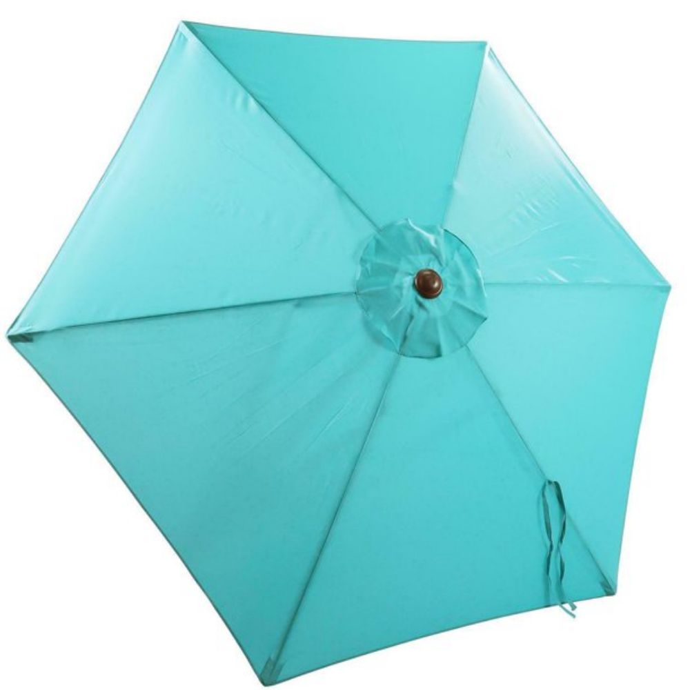 7.5 ft. Metal Outdoor Market Crank and Tilt Patio Umbrella in Turquoise