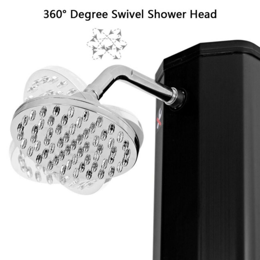 7.2 ft. Outdoor Solar Heated Hot and Cold Shower with Adjustable Shower Head