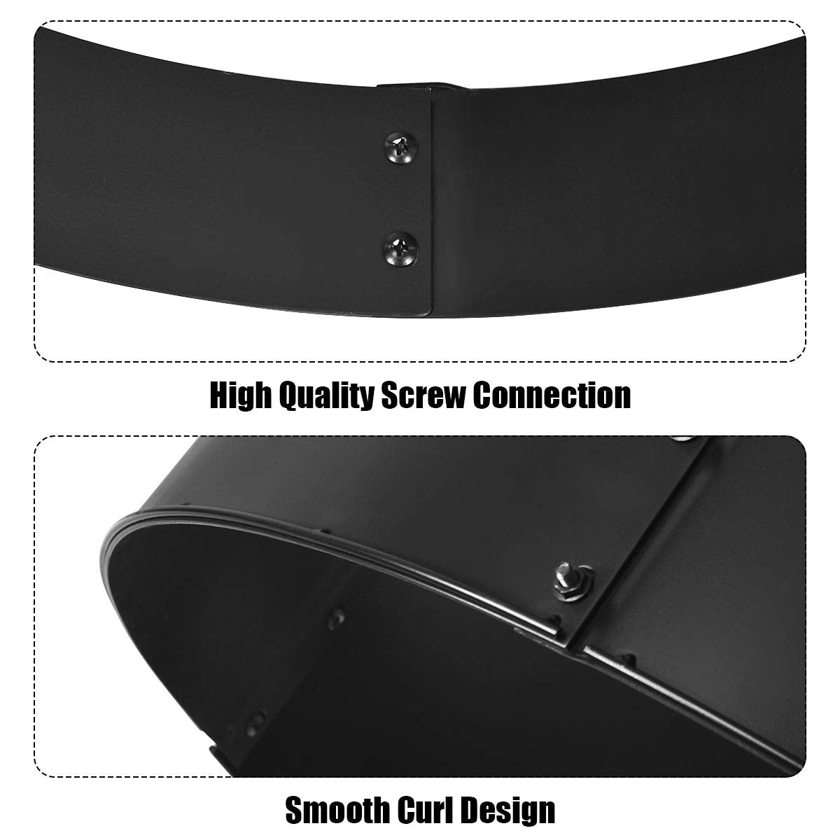 36 in. W x 10 in. H Round Heavy-Duty Steel Wood Burning Fire Pit Rim Liner