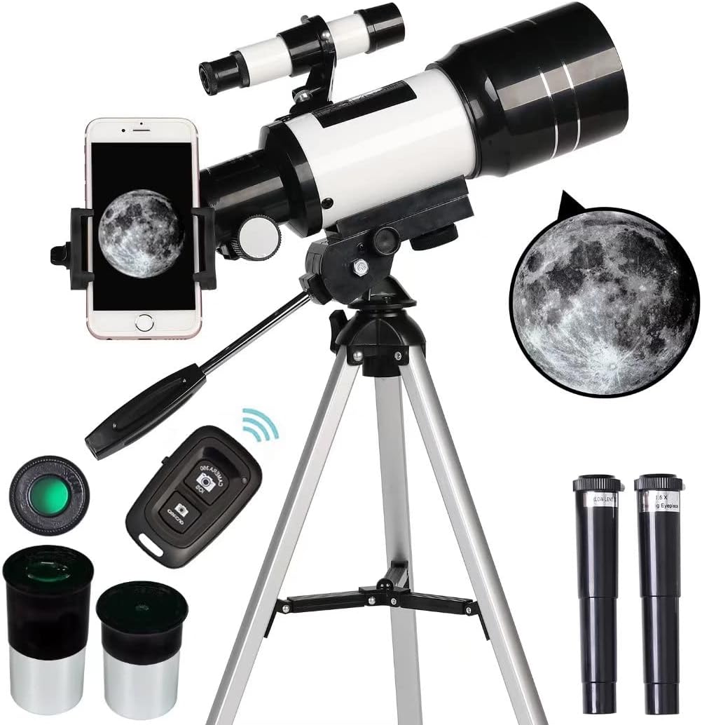 Telescope for Adults Kids 70mm Aperture Refractor Telescopes