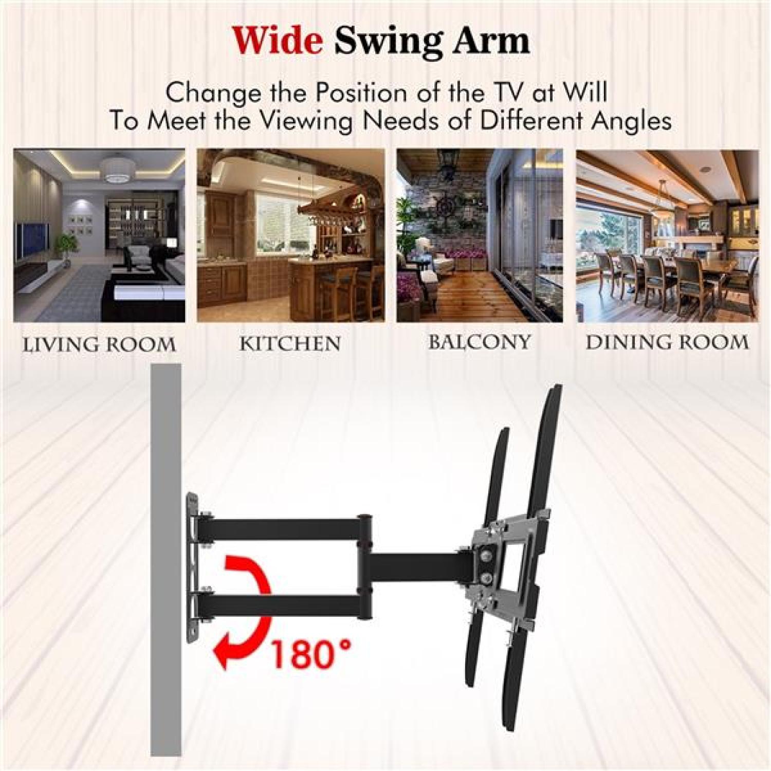 SUGIFT TV Wall Mount for 32-65 inch LED  Flat/Curved TVs with VESA 400x600mm, Articulating Corner TV Bracket Swivel & Tilt, 16.9inch Arm Extension, Holds TVs up to 77.16lbs