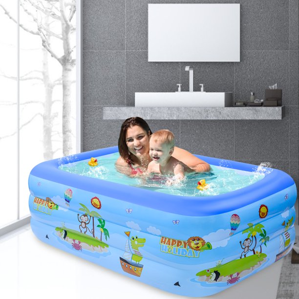 SUGIFT Inflatable Swim Pool for Kids, Family Indoor & Outdoor£¬70.8inW*55inD*23.6inH