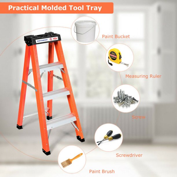 3-Step Ladder Folding Step Stool Platform