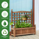 30 in. x 25 in. Wood Planter Raised Beds Outdoor Solid Free Standing with Trellis