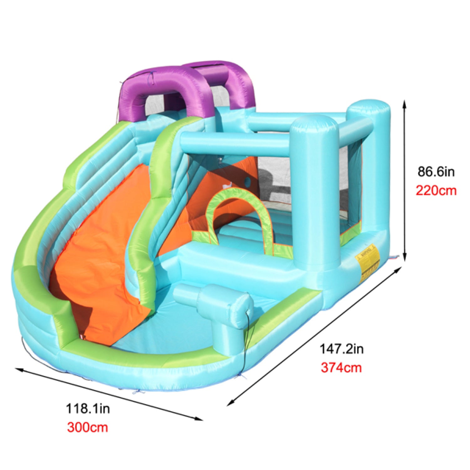 SUGIFT Bounce House, Slide Bouncer with Pool Area ,Climbing Wall, Large Jumping Area