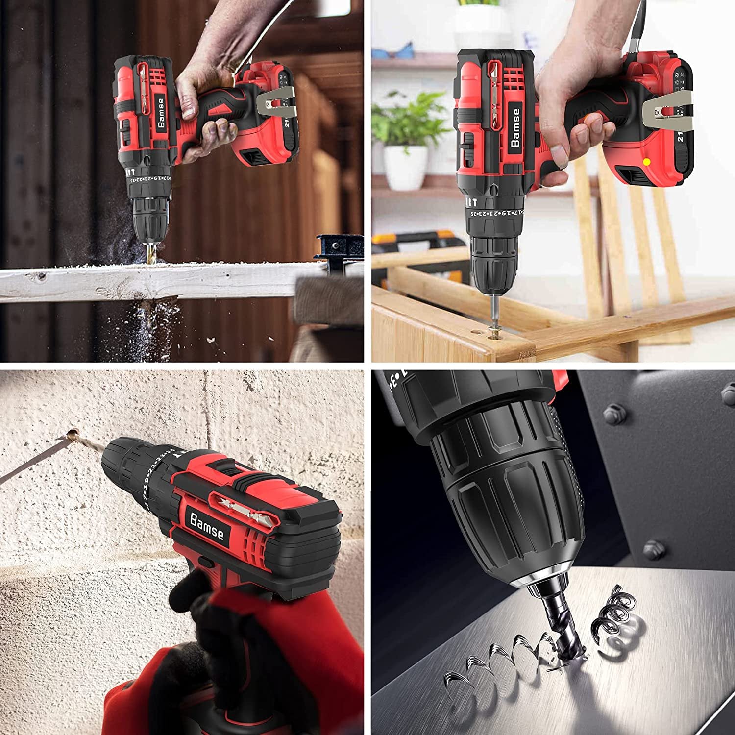 SUGIFT 21V Cordless Drill Driver Set, Bamse Power Drill Kit