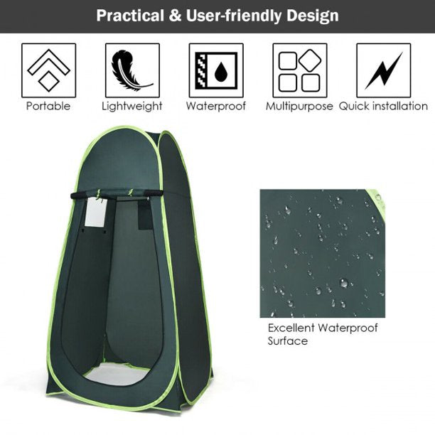 SUGIFT Outdoor Portable Pop Up Privacy Shower Toilet Changing Room