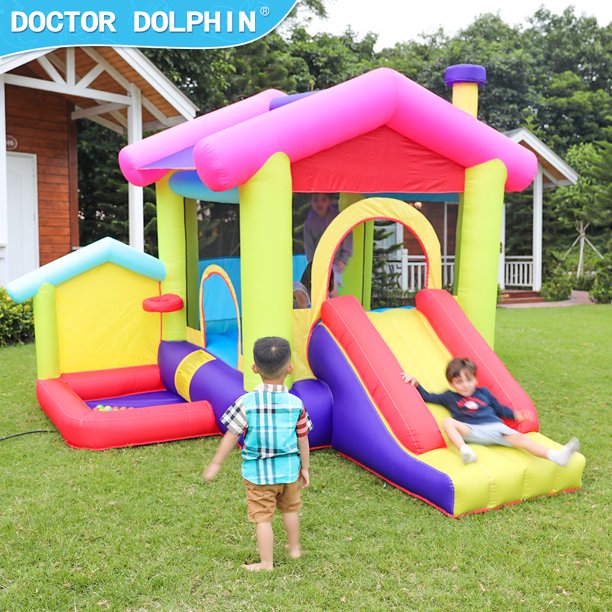 SUGIFT Inflatable Castle Bounce House, Kids Slide and Jumping House, 420D+840D Oxford Fabric 350W Blower