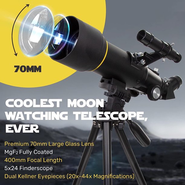 SUGIFT 70mm Aperture 400mm Refractor Telescope