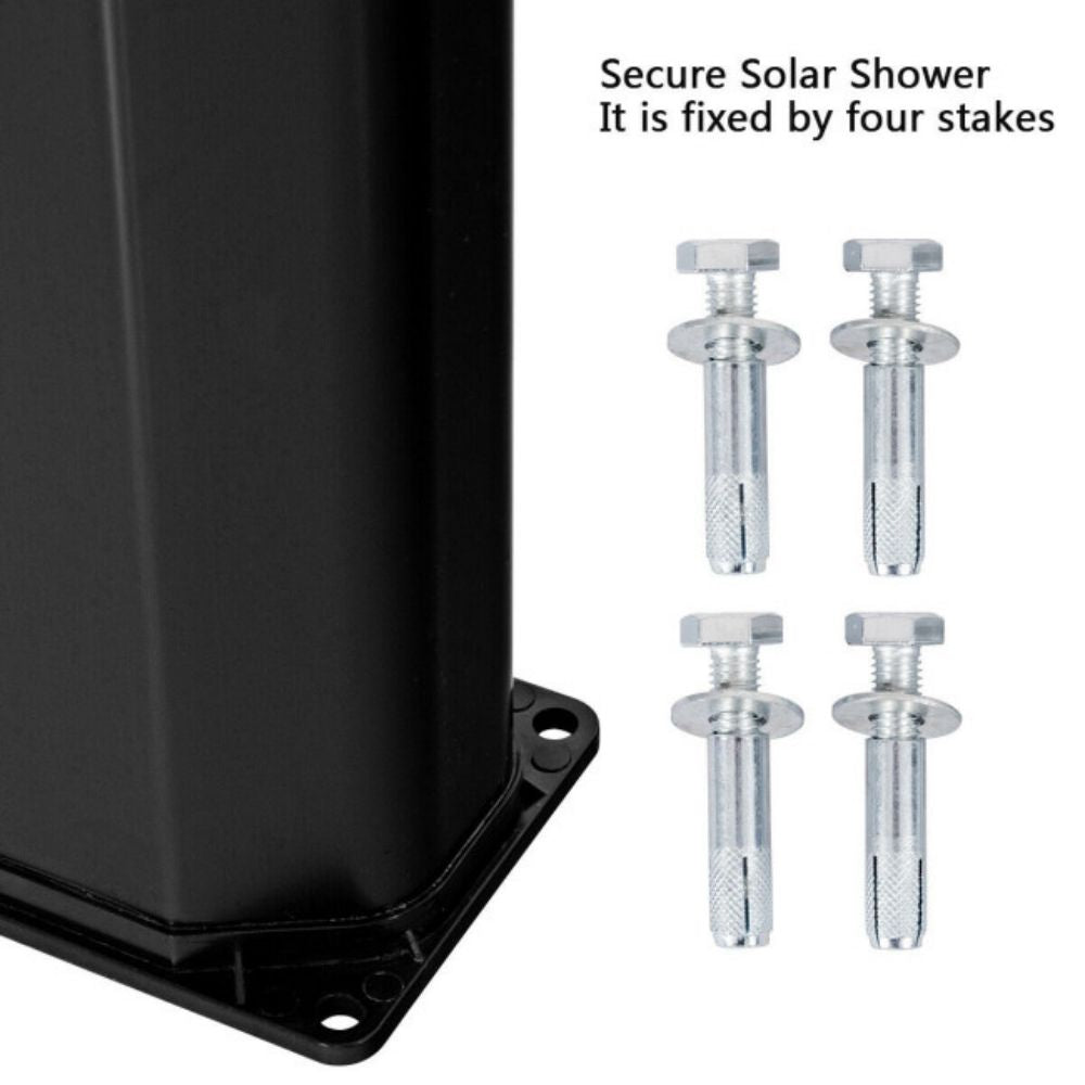 7.2 ft. Outdoor Solar Heated Hot and Cold Shower with Adjustable Shower Head