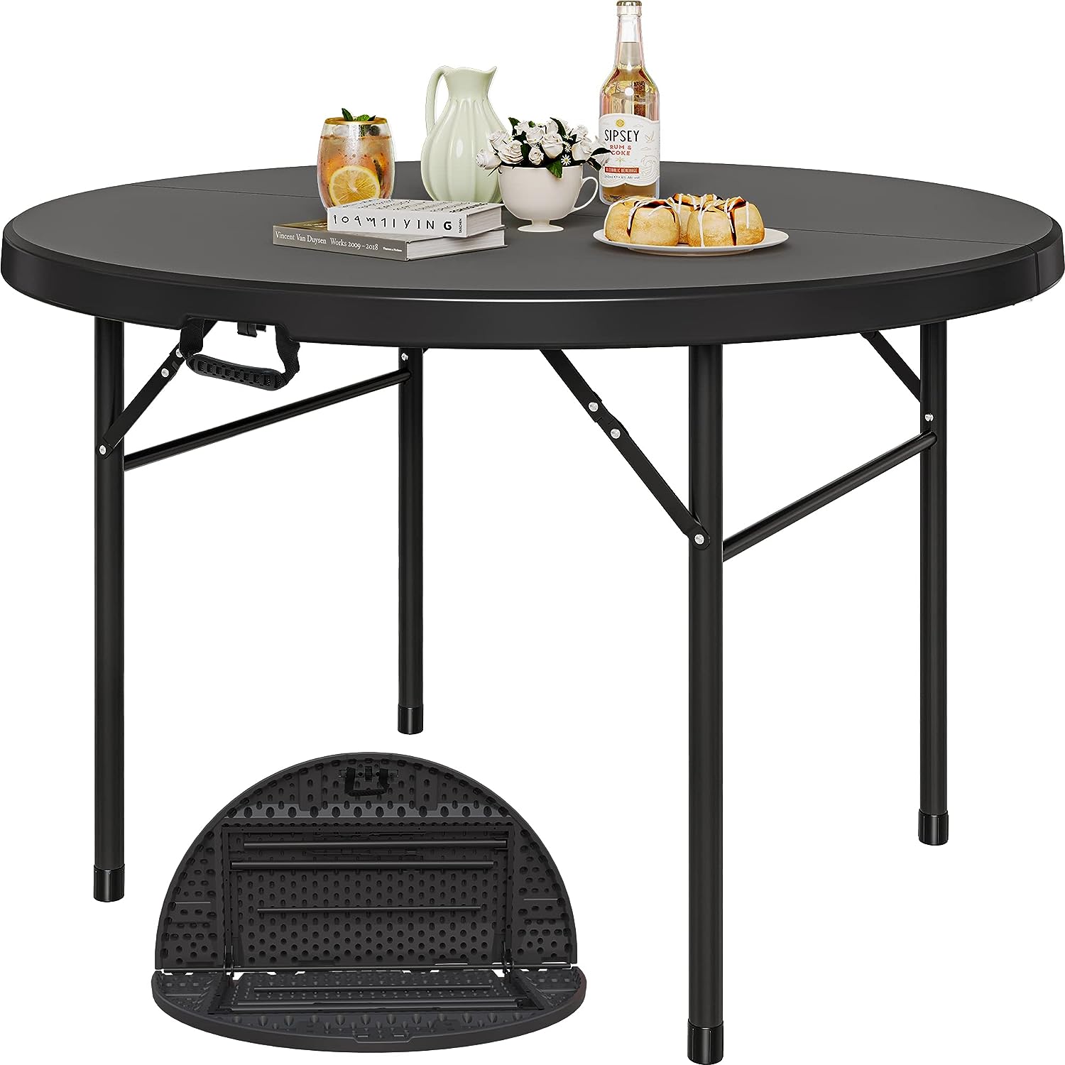 48 Inch Round Folding Table for Outdoor Indoor