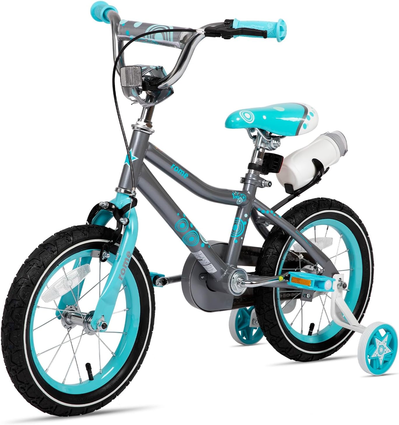 Kids Bike for Boys and Girls 2-9 Years Old, 12 14 16 18 Inch Kids Bike with Training Wheels, Basket or Water Bottle and Handbrake, Kids' Bicycle
