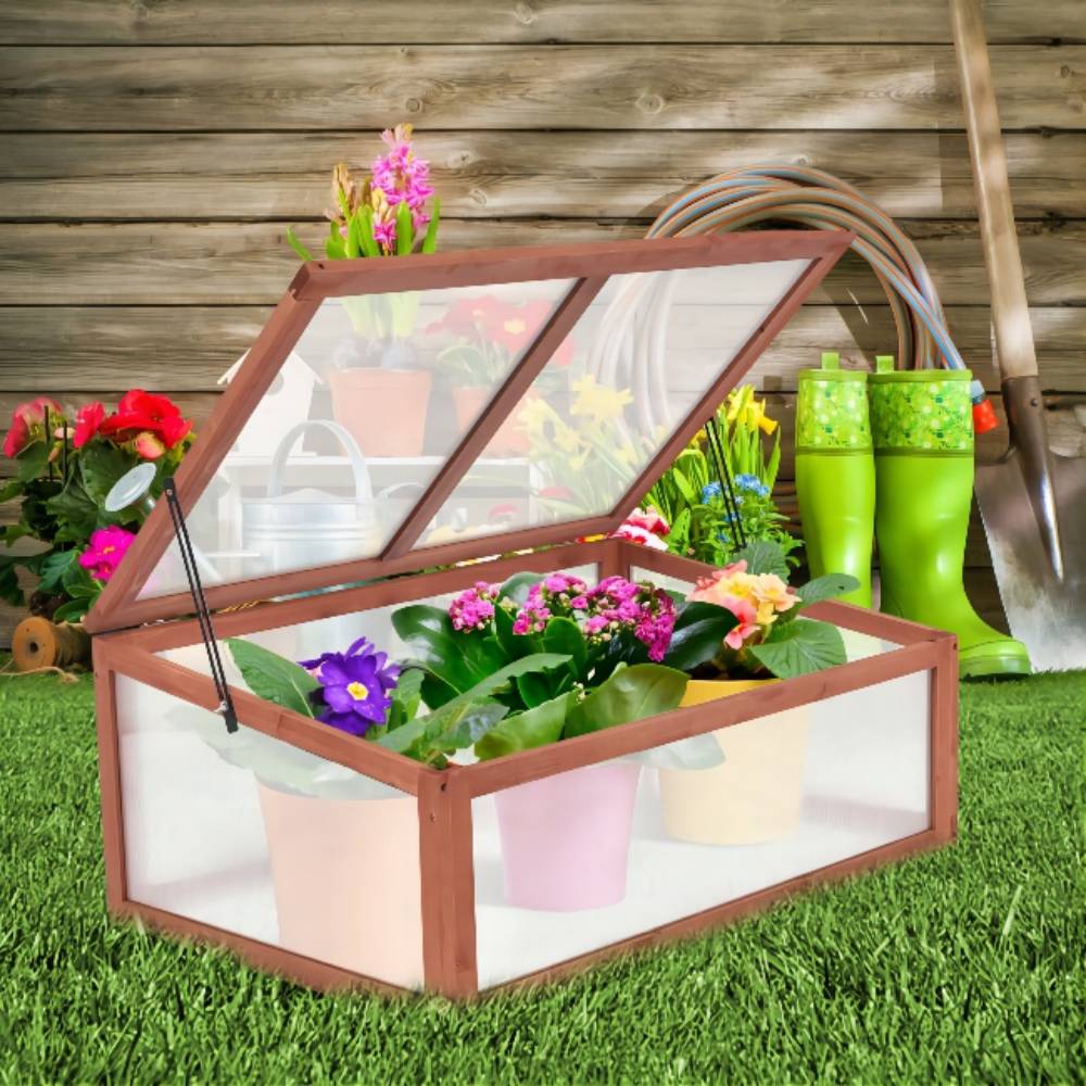 39 in. W x 25 in. L x 15 in. H Outdoor Portable Wood Greenhouse