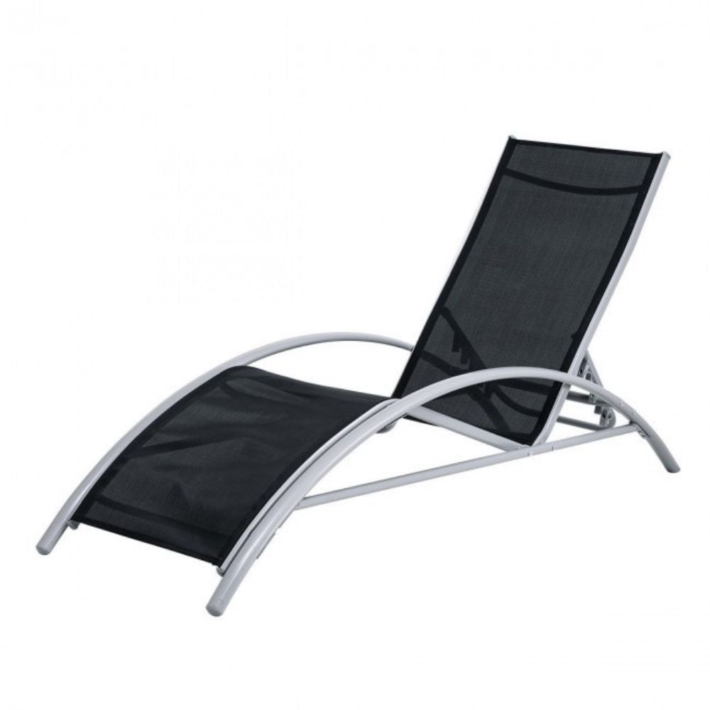 3-Piece Outdoor Metal Patio Adjustable Chaise Lounger Set