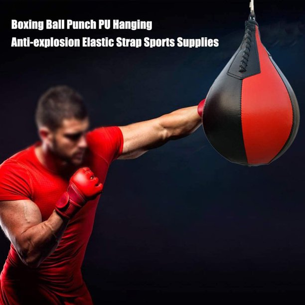 SKONYON Boxing Speed Bag PU Leather Swivel Speed Bags for Boxing£¬Heavy Duty Hanging Punching Bag