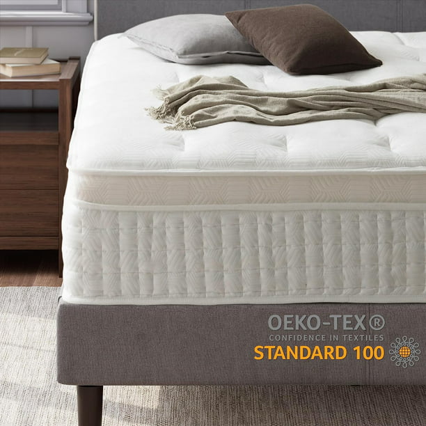 SUGIFT 13 Inch Euro Top Pocket Spring Hybrid Mattress