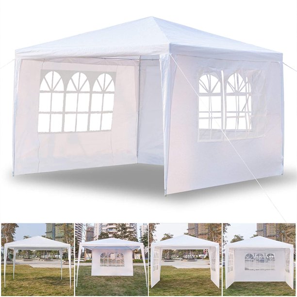 SUGIFT 10x10 Party Wedding Tent Outdoor Gazebo 3 Sides Pavilion Event