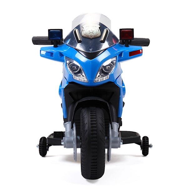 SUGIFT 6V Kids Ride On Motorcycle with Headlights, Battery-Powered 4-Wheel Bicycle