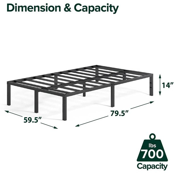 SUGIFT 14 Inch Metal Platform Bed Frame, Queen