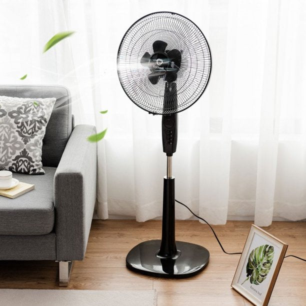 SUGIFT Stand Fan 16 Inch 3 Speed Double Blades Oscillating Pedestal Fan