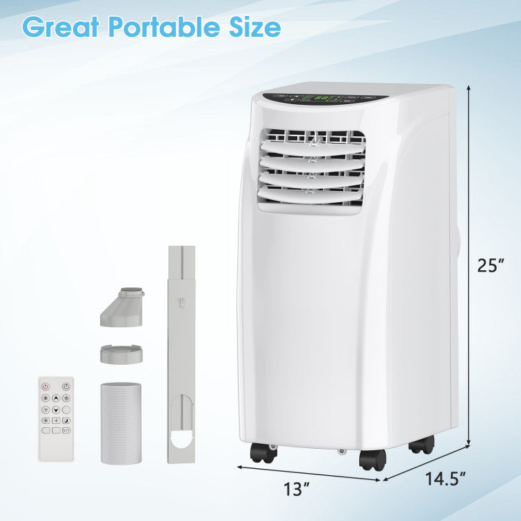 8000 BTU Portable Air Conditioner with Sleep Mode and Dehumidifier Function