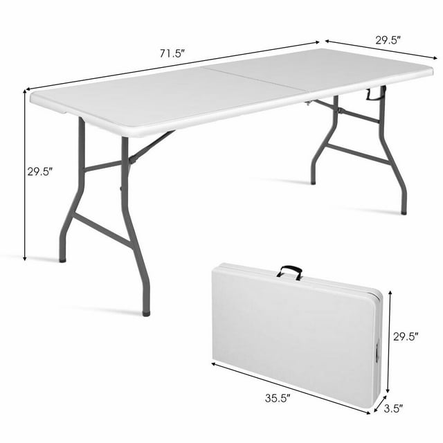 4ft Folding Table Portable Plastic Indoor Outdoor Picnic Party Dining Camp Tables