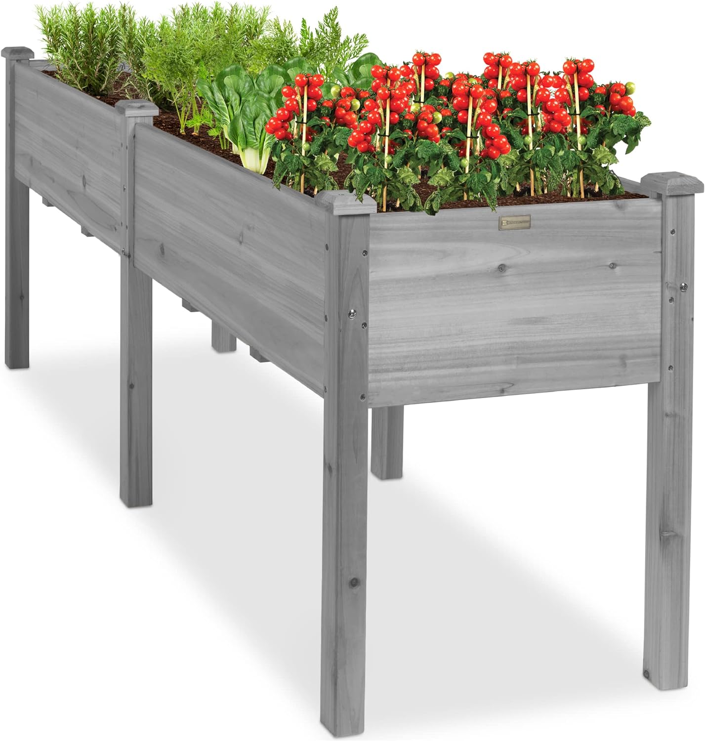Raised Garden Bed 300lb Capacity, Gray