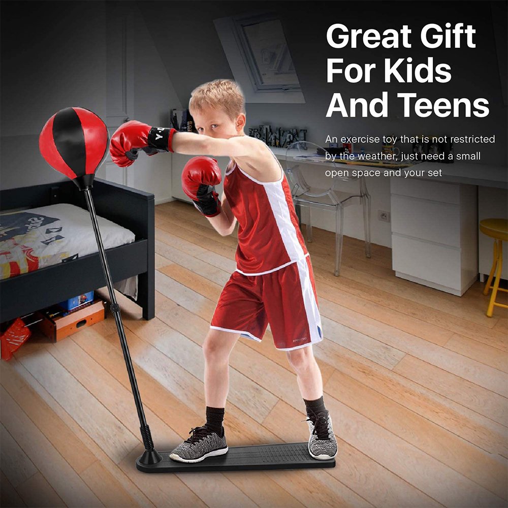Youth Boxing Set with Gloves Adjustable Height Stand 35¡± to 50¡± high