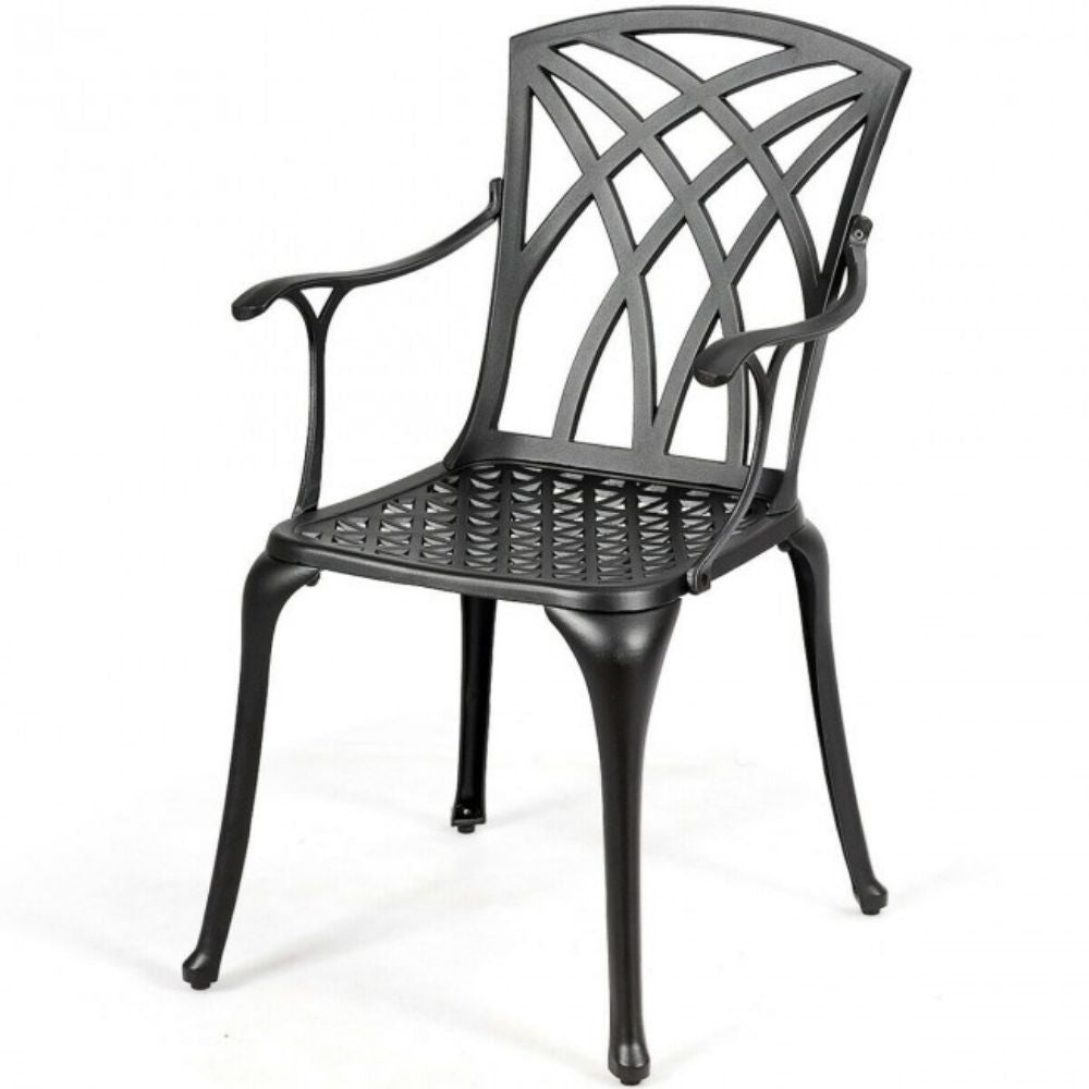 Aluminum Outdoor Dining Set of Patio Bistro Chairs (2-Pack)