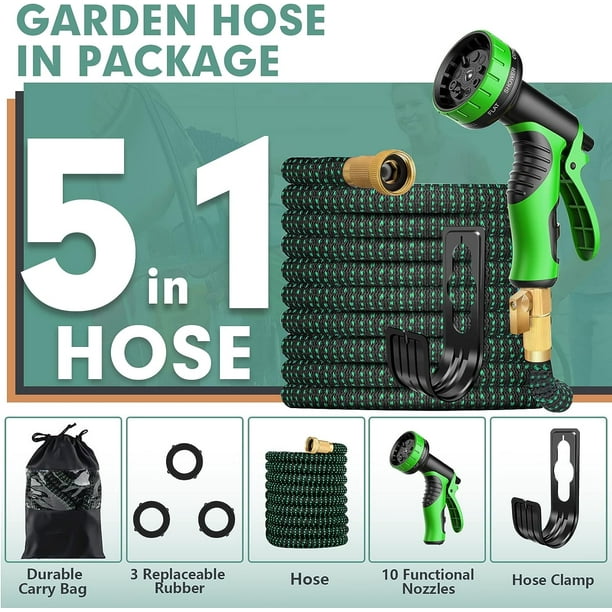SUGIFT 100 ft Expandable Garden Hose water hose with 10 Function High