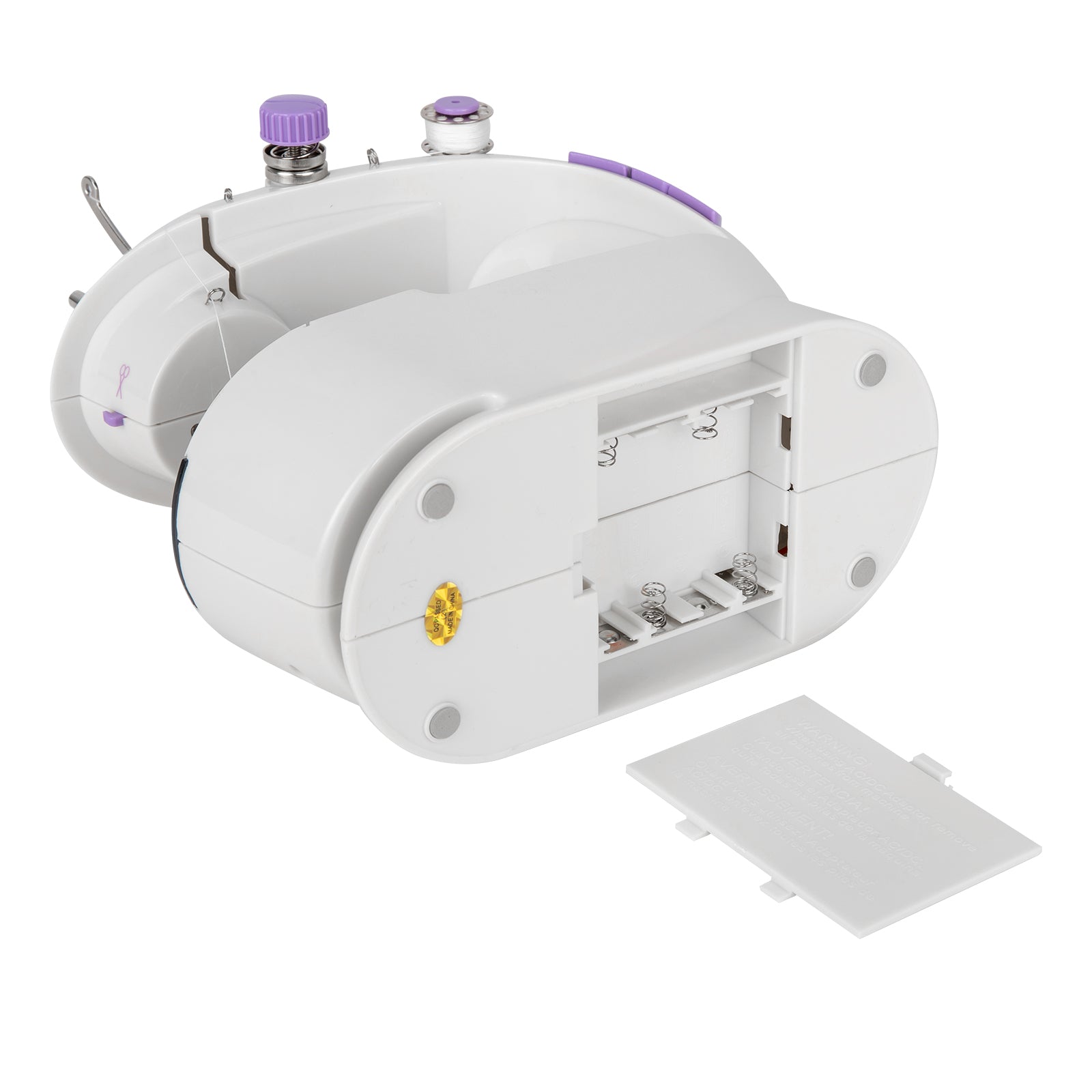 SUGIFT Mini Sewing Machine Home Electric Portable Sewing Machine White and Purple