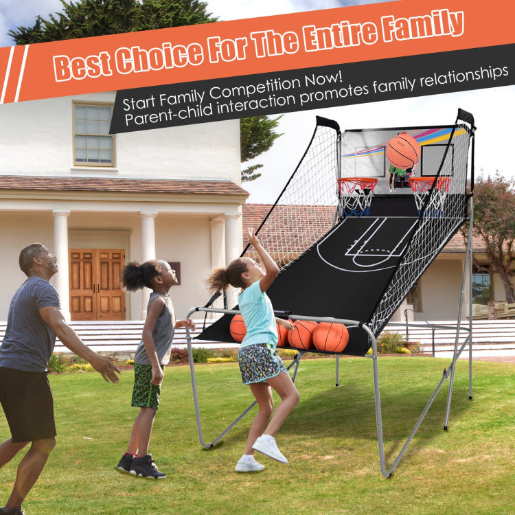Double Shot Electronic Basketball Game with 4 Balls