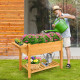 8 Grids Wood Elevated Garden Planter Box Kit with Folding Tabletop (1-Pack)
