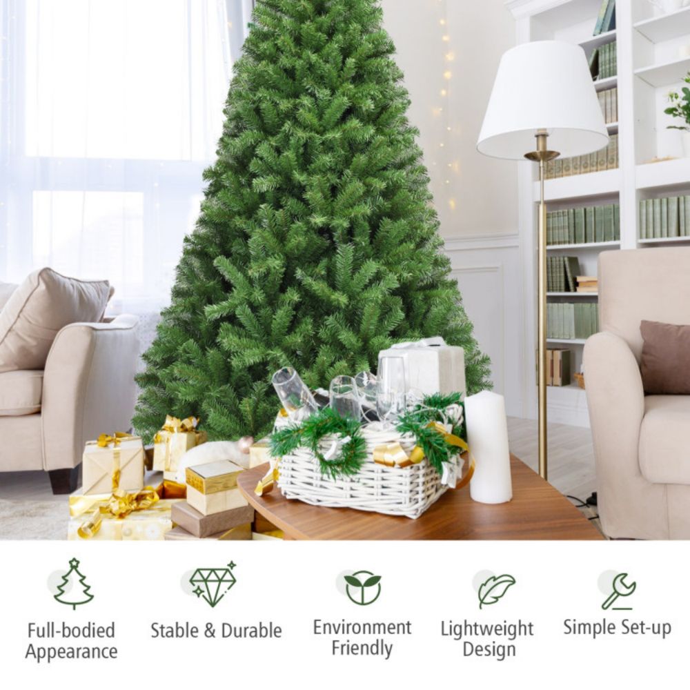 6 ft. Premium Hinged PVC Artificial Christmas Tree with Metal Stand
