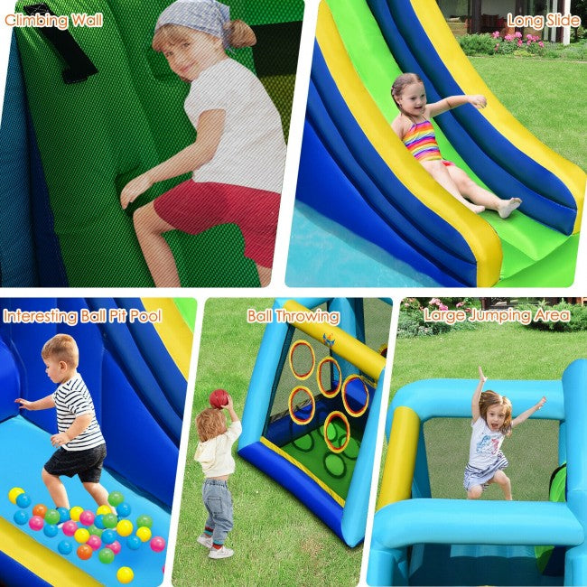 SUGIFT 5 In 1 Inflatable Bounce House,Kids Slide Castle without  Blower